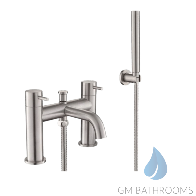 JTP Inox Pillar Mounted Bath Shower Mixer Tap with Kit (2812695)