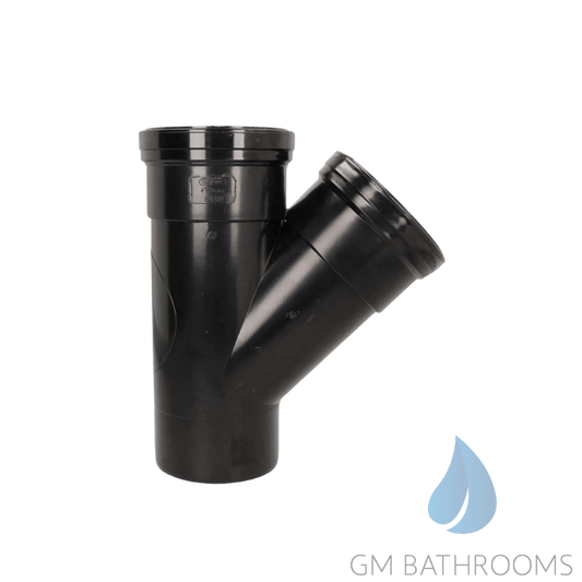 110mm Y Double Socket Pushfit Black (SOILBYDS)