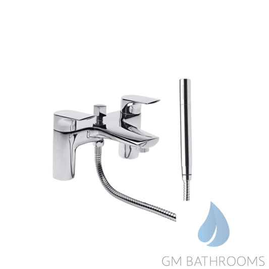 Tavistock Strike Bath Shower Mixer Tap With Hose And Handset Chrome (TSE42)